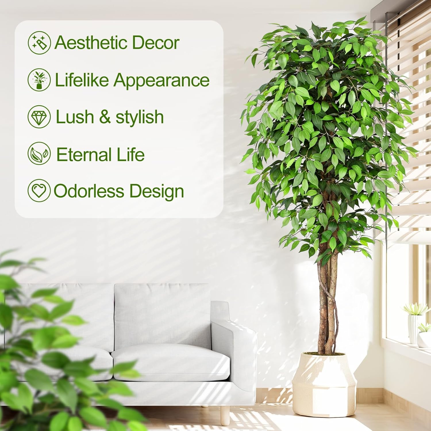 Lebensechter Künstlicher Ficus – Fiddle Leaf Fig Bewertung und Preis